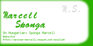 marcell sponga business card